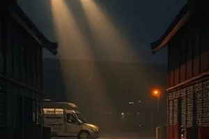 归零倒计时海报：数字时钟映在玻璃幕墙上